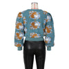 Elegant Women Button Front Floral Appliques Long Sleeve Jacket Thick Warm Winter Streetwear Outwear