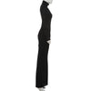 Women High Neck Cutout Back Stacked Ruched Bodycon Midi Maxi Dress Street Sexy Party Education Long Dresses Vestido