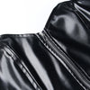 Punk Faux Leather Cropped Jacket Women Spring Streetwear Sexy Slim Fit Rivet PU Blouse Top