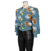 Elegant Women Button Front Floral Appliques Long Sleeve Jacket Thick Warm Winter Streetwear Outwear