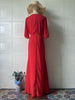 Solid Long Dress Women Flare Sleeve A Line Dresses Casual Ruffles Midi Waist Vestidos V Neck Office Lady Slight Strech