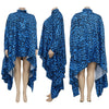 Women Leopard Batwing Long Sleeve Button Front Stand Collar Dress Vintage Streetwear Loose Vestidos Dresses