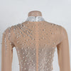 Women Long Sleeve Diamonds Rhinestones High Side Split Mermaid Midi Maxi Dress Even Sexy Party Dresses Vestidos