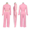 Active Women's Set Long Sleeve Striped Sweatshirt+Straight Pants Fall Street Two 2 Piece Sets Outfits Sportwear