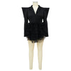 Vintage Women Single Breasted Notched Neck Puff Long Sleeve Mesh Cascading Ruffles Big Swing Blazer Dress Chic Vestidos