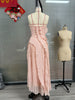 Women Floral Print Pile Neck Flare Long Sleeve Long Dress Elegant Birthday Party Midi Maxi Dresses Vestidos