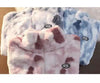 Women's Tie Dye Lamb Fleece Jacket Autumn Winter Zipper Outerwear Warm Plush Jackets Harajuku Casual Loose Female Thick Coat