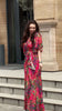 Solid Long Dress Women Flare Sleeve A Line Dresses Casual Ruffles Midi Waist Vestidos V Neck Office Lady Slight Strech