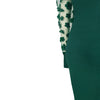 Elegant Women Floral Applique Mesh Long Sleeve Knit Ribbed Sweater Dress Autumn Winter Bodycon Dresses Vestidos