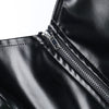 Punk Faux Leather Cropped Jacket Women Spring Streetwear Sexy Slim Fit Rivet PU Blouse Top