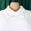 Women Loose Dresses Turn Down Collar with Beading Elegant Office Ladies Occasion Female Casual Long Tulle Sleeves Gowns