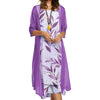 Europe and the United States autumn women's long dress two-piece set of floral print round neck suit petticoat