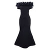 Elegant Women Long Evening Dresses Ruched Off Shoulder Slim Bodycon Mermiad White Dress Formal Party Wedding Guest Gown