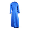 Vintage Women Long Sleeve High Side Split Ruched Up Wrap Lapel Collar White Maxi Long Dress Street Dresses