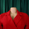Women Lace Wrap Notched Neck Pleated Blazer Style Dress Office Lady Vintage Sexy Party Three Quarter Sleeve Dresses
