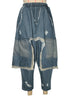 Women Streetwear Ripped Out Hole Denim Pants Fall Autumn Loose Safari Style Cargo Harem Hip Hop Jeans