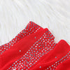 Women Mesh Patchwork Diamonds Rhinestones Bodycon Midi Mermaid Maxi Dress Evening Sexy Party Dresses Vestidos
