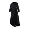 Vintage Women Long Sleeve High Side Split Ruched Up Wrap Lapel Collar White Maxi Long Dress Street Dresses