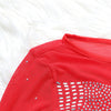Women Mesh Patchwork Diamonds Rhinestones Bodycon Midi Mermaid Maxi Dress Evening Sexy Party Dresses Vestidos