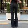 Retro Lace-up Low Rise Pants Streetwear Patchwork Loose Casual for Women Harajuku Straight Trousers Korean