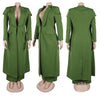Women's Set Full Sleeve X-Long Blazer Coat+ Long Pant Suit Spring Streetwear Two 2 Piece Set Africa OL Work Outfits