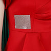 Women Short Ruffles Sleeve O-neck Ribbon Bodycon Midi Dress Street Africa OL Evening Sexy Party Dresses Vestido