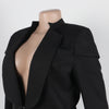 Women's Set Full Sleeve X-Long Blazer Coat+ Long Pant Suit Spring Streetwear Two 2 Piece Set Africa OL Work Outfits