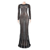 Women Mesh Patchwork Diamonds Rhinestones Bodycon Midi Mermaid Maxi Dress Evening Sexy Party Dresses Vestidos