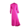 Vintage Women Long Sleeve High Side Split Ruched Up Wrap Lapel Collar White Maxi Long Dress Street Dresses