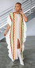 Women Knit Ribbed Clock Ruffes Side Sleeve Front Split Striped Straight Maxi Dress Vintage Vestidos Dresses