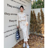 Off-white French Slim Unique Chic Short Self Cultivation Coat Collocation Fashionable Feminine Skirtwaist Skirt Two Piece Set