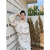 Off-white French Slim Unique Chic Short Self Cultivation Coat Collocation Fashionable Feminine Skirtwaist Skirt Two Piece Set