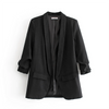 PB&ZA  Spring and Autumn  Commuter Urban Leisure Versatile Candy Women's Pleated Sleeve Blazer