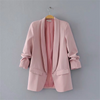 PB&ZA  Spring and Autumn  Commuter Urban Leisure Versatile Candy Women's Pleated Sleeve Blazer