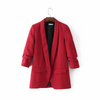 PB&ZA  Spring and Autumn  Commuter Urban Leisure Versatile Candy Women's Pleated Sleeve Blazer