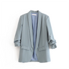 PB&ZA  Spring and Autumn  Commuter Urban Leisure Versatile Candy Women's Pleated Sleeve Blazer