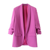 PB&ZA  Spring and Autumn  Commuter Urban Leisure Versatile Candy Women's Pleated Sleeve Blazer