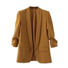 PB&ZA  Spring and Autumn  Commuter Urban Leisure Versatile Candy Women's Pleated Sleeve Blazer