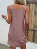 Plus Size 1XL-5XL Women's Sleeveless Long Dress Solid Color Casual Knee Length Skirt Summer Skirt