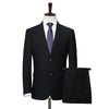 Plus Size Xl-9xl Men Suit Sets Business Office Solid Color Male Formal Clothing Oversized Classic Solid Blazer (Top + Pants))