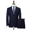 Plus Size Xl-9xl Men Suit Sets Business Office Solid Color Male Formal Clothing Oversized Classic Solid Blazer (Top + Pants))