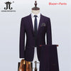 S-5XL Blazer Vest Pants Boutique Prom Party Slim Tuxedo Solid Color Men's Business Office Casual Formal Suit Groom Wedding Dress