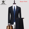 S-5XL Blazer Vest Pants Boutique Prom Party Slim Tuxedo Solid Color Men's Business Office Casual Formal Suit Groom Wedding Dress