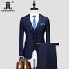 S-5XL Blazer Vest Pants Boutique Prom Party Slim Tuxedo Solid Color Men's Business Office Casual Formal Suit Groom Wedding Dress