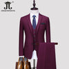 S-5XL Blazer Vest Pants Boutique Prom Party Slim Tuxedo Solid Color Men's Business Office Casual Formal Suit Groom Wedding Dress