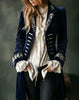 Women's Vintage Gold Velvet Jacket Blazer Spring Autumn Casual Solid Color Patchwork Lace Jacket Elegant Long Sleeve Slim Coat