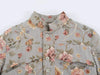 Women Glitter Sequins Blazer Long Sleeve Vintage Print Stand Collar Neck Street Blazers Casual Slim Autumn