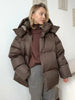Women Winter Cotton Coat Women Loose Cotton Padded Jacket Solid Hooded Parkas Coat Female Puffer Coat Winter Outwear