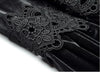 Women's Velvet Maxi Dress Hollow out Stand Collar Half Sleeve Elegant Party Spring