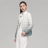 Woman 90% Duck Down Coats Winter Stand Collar Jacket Gradient Slim Fit Ultra Lightweight Keep Warm Daily Sports Jackets